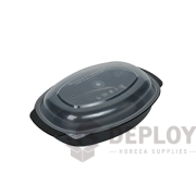 ΜΠΩΛ MICROWAVE ΜΑΥΡΟ ΟΒΑΛ 750ml ΣΕΤ  3*50Τ