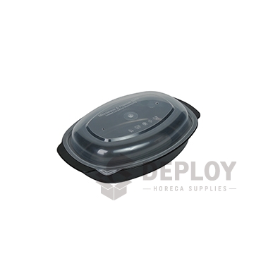 ΜΠΩΛ MICROWAVE ΜΑΥΡΟ ΟΒΑΛ 750ml ΣΕΤ  3*50Τ